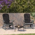 Flash Furniture Gray Adirondack Rockers - Gray Cushions, 2PK 2-JJ-C14705-CSNGY-GY-GG